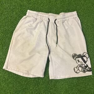 Vintage Bear Graphic Drawstring Shorts